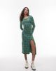 House of Sunny House of Sunny the victoria knitted long sleeve dress in multi - 2