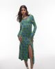 House of Sunny House of Sunny the victoria knitted long sleeve dress in multi - 4