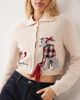 House of Sunny House of Sunny whippet tripper classic knit cardigan in off white - 4
