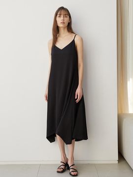 HUBBISH Crease Air Sleeveless Dress [Black]