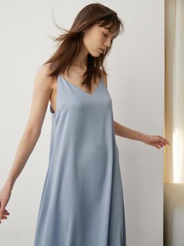HUBBISH Crease Air Sleeveless Dress [Wind Blue]