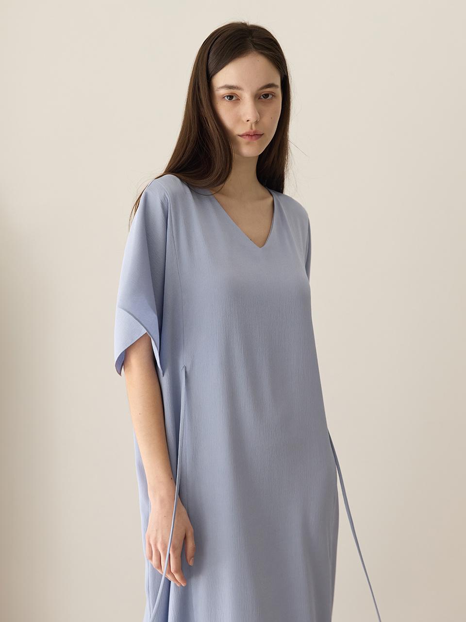 HUBBISH Crease Air Vanessa Dress [Wind Blue]