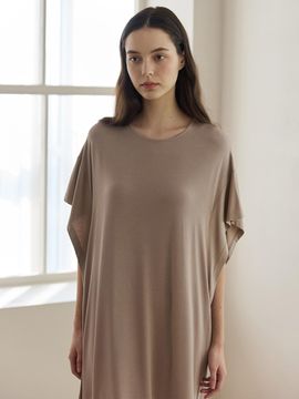 HUBBISH Fluid Dress [Deep Beige]