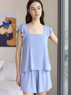 HUBBISH Frill Sleeve Set [Bluebell]