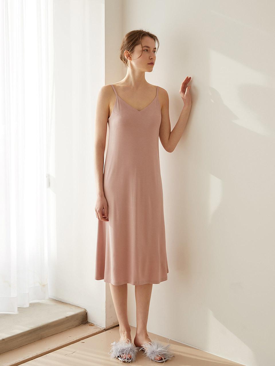 HUBBISH Slip Dress [Mauve Pink]