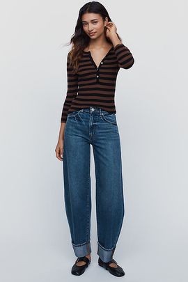 Hudson Aria High Rise Cuffed Barrel Jeans