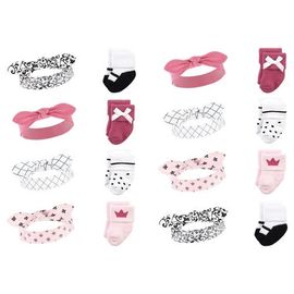 Hudson Baby Hudson Baby 16Pc Soft Headband and Socks Giftset