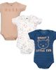 Hudson Baby Hudson Baby 3Pk Pack of Essential Cotton One-Piece Rompers - 1