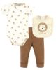 Hudson Baby Hudson Baby Cotton Bodysuit, Pant and Bib Set - 1
