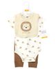 Hudson Baby Hudson Baby Cotton Bodysuit, Pant and Bib Set - 2