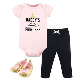 Hudson Baby Hudson Baby Cotton Comfort 3Pk Bodysuit, Pants, and Shoes