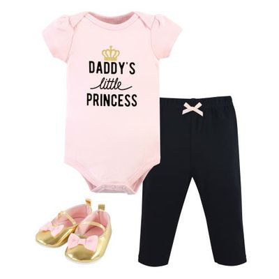 Hudson Baby Hudson Baby Cotton Comfort 3Pk Bodysuit, Pants, and Shoes