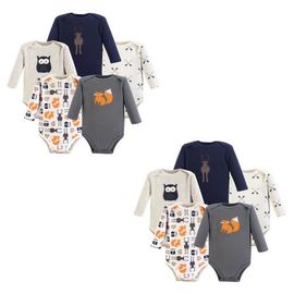 Hudson Baby Hudson Baby Cotton Long-Sleeve One-Piece Garment