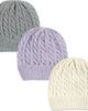 Hudson Baby Hudson Baby Cozy Knit Hat 3Pk - 1
