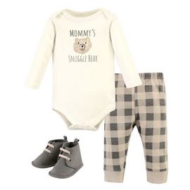 Hudson Baby Hudson Baby Long Sleeve Bodysuit, Pants and Shoe