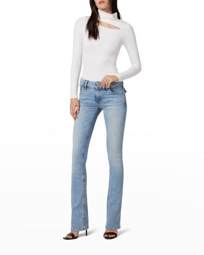 Hudson Beth Mid-Rise Faded Bootcut Jeans