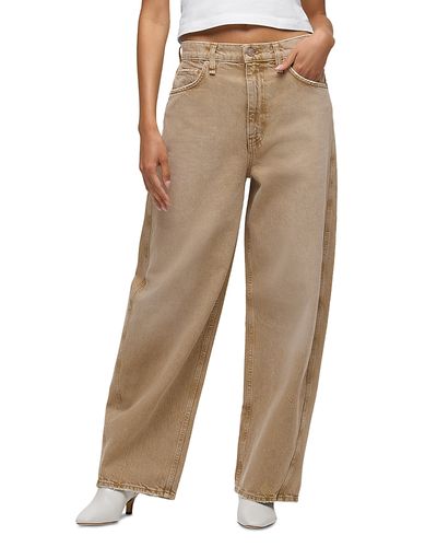 Hudson Hudson Bailey Relaxed Barrel Jeans in Burnt Khaki