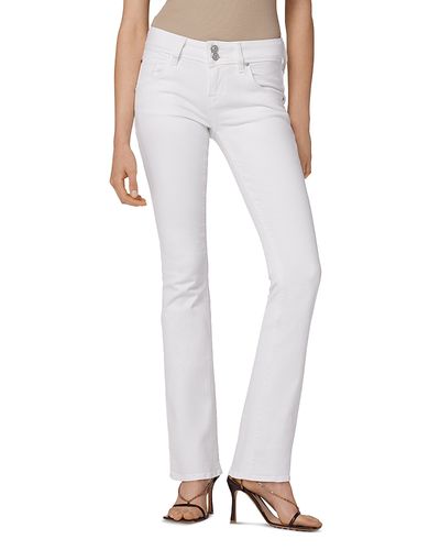 Hudson Hudson Beth Mid Rise Baby Bootcut Jeans in White