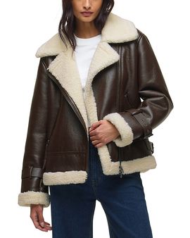 Hudson Hudson Faux Leather Sherpa Jacket