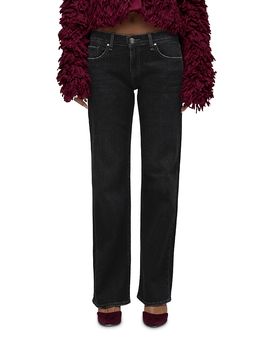 Hudson Hudson Kelli Low Rise Loose Straight Jeans in Washed Black