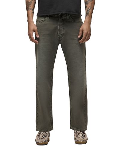 Hudson Hudson Rylan Relaxed Straight Fit Jeans in Distress Army