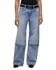 Hudson Hudson Rylee Layered High Rise Loose Wide Leg Jeans in London Bridge - 1