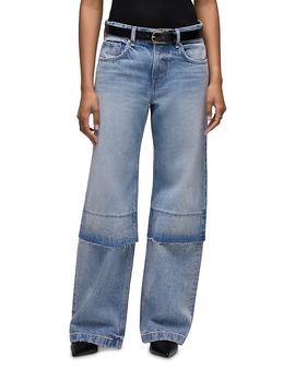 Hudson Hudson Rylee Layered High Rise Loose Wide Leg Jeans in London Bridge