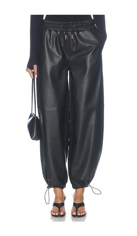 Hudson Jeans Hudson Jeans Faux Leather Balloon Jogger Pants