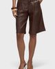 Hudson Jeans Hudson Jeans Vegan Leather Pleated Trouser Short - 3