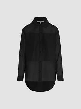 Hudson Jeans Hudson Jeans Women's Sheer Oversized Button-Front Shirt