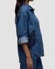 Hudson Jeans Women's Embroidered Palm Oversized Button-Front Denim Shirt - 5