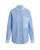 Hudson Jeans Women's Oversized Multi Stripe Cotton Button-Front Shirt - 8