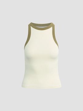 Hudson Jeans Women's Rib-Knit Racer Tank Top