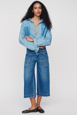 Hudson Noa High Rise Wide Leg Gaucho Jeans