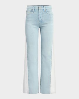 Hudson Rosie Spliced Wide-Leg Ankle Jeans