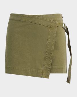 Hudson Sporty D-Ring Belt Stretch Cotton Skort