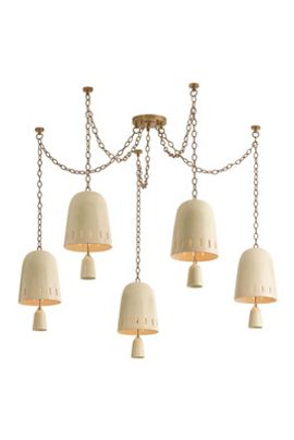 Hudson Valley Lighting Omi Ceramic Crackle Bell Chandelier