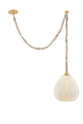 Hudson Valley Lighting Remi Scrunchie Covered Glass Globe Pendant