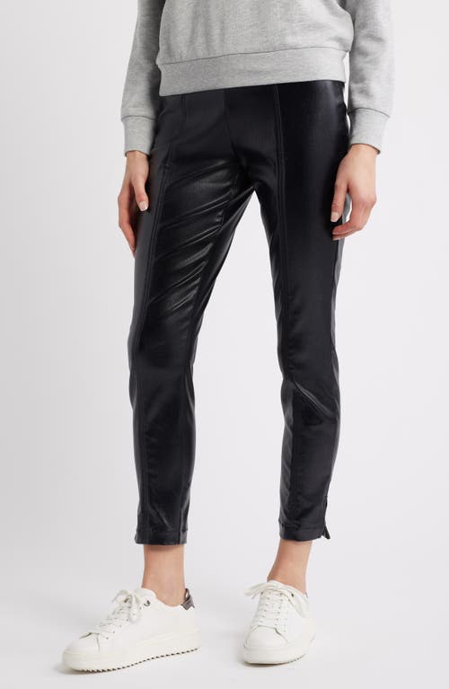Hue Hue Coated High Waist Cigarette Pants