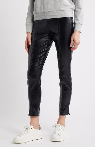 Hue Hue Coated High Waist Cigarette Pants