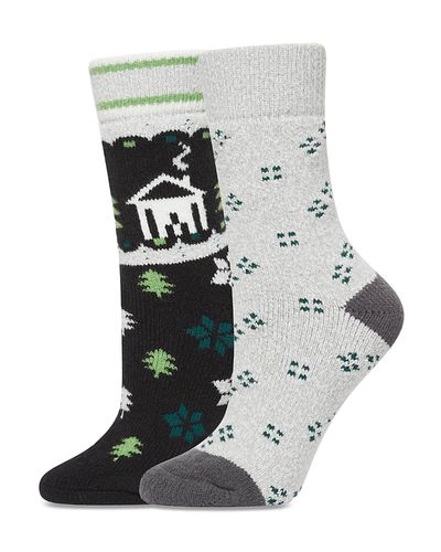 Hue Hue Cozy Crew Socks, Pack of 2