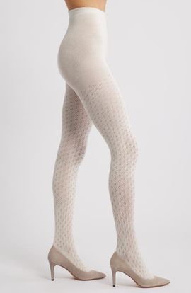 Hue Hue Diamond Pointelle Sweater Tights