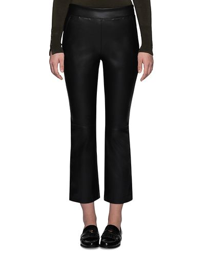 Hue Hue Faux Leather Cropped Leggings