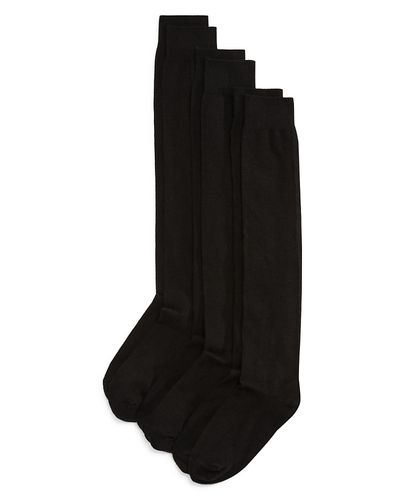 Hue Hue Flat Knit Knee Socks, Set of 3