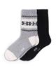 Hue Hue Snowflake Border Boot Socks, Set of 2 - 1
