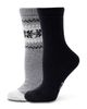 Hue Hue Snowflake Border Boot Socks, Set of 2 - 2