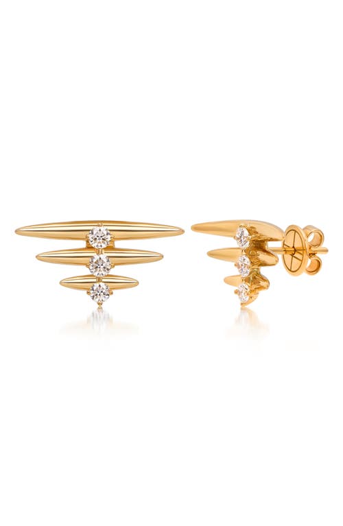 Hueb Hueb 18k Gold Diamond Stud Earrings