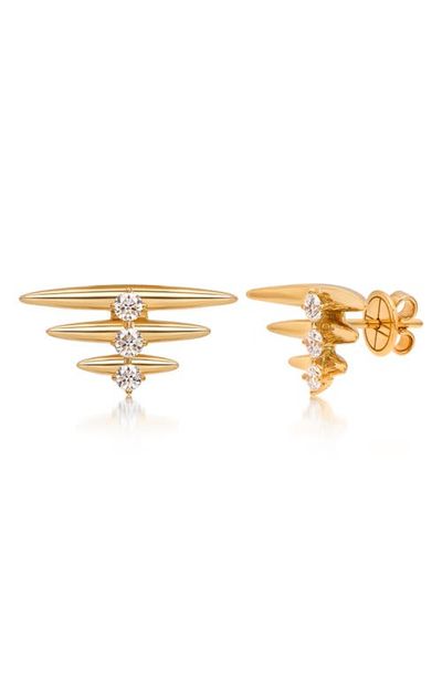 Hueb Hueb 18k Gold Diamond Stud Earrings