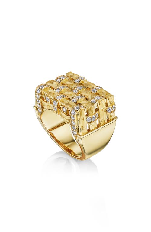 Hueb Hueb Amazonia Palha 18K Gold Diamond Ring