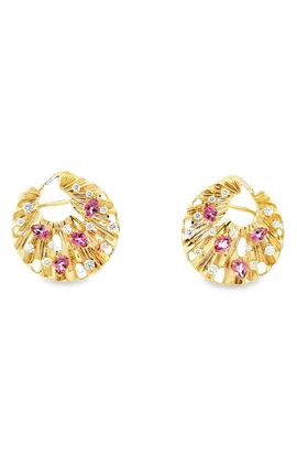 Hueb Hueb Bahia 18K Gold Diamond & Pink Garnet Earrings